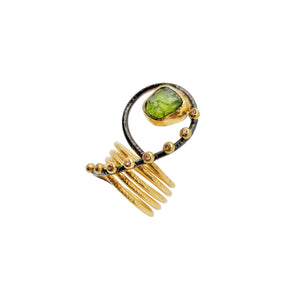 S A V A S  Peridot & Fancy Zircon Ring