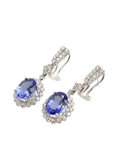 Duchess Diamond & Blue Sapphire Earrings