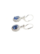 Load image into Gallery viewer, Philippa Diamond &amp; Blue Sapphire Earrings