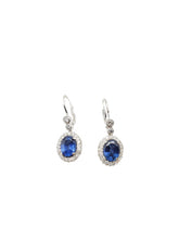 Load image into Gallery viewer, Philippa Diamond &amp; Blue Sapphire Earrings