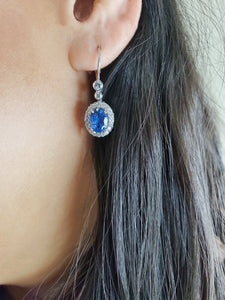 Philippa Diamond & Blue Sapphire Earrings