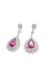 Load image into Gallery viewer, Emilia Ruby &amp; Diamond Earrings