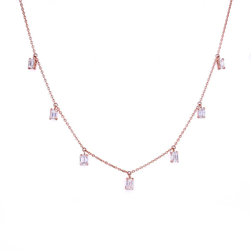 Vancouver Diamond Emerald Cut Necklace