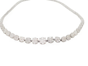 Moscow Diamond Cluster Riviera Necklace