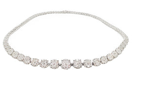 Moscow Diamond Cluster Riviera Necklace