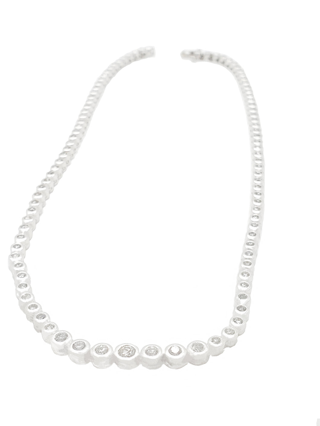 Tampa Diamond Channel Set Tennis Necklace