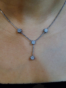 Brussels Flower Cluster Diamond Necklace