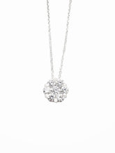 Load image into Gallery viewer, Arlington Diamond Cluster Flower Pendant