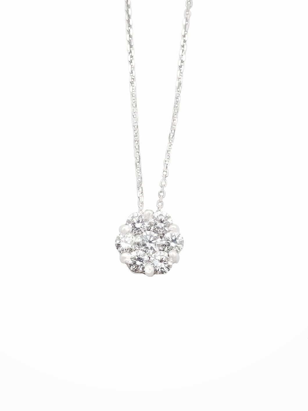 Arlington Diamond Cluster Flower Pendant