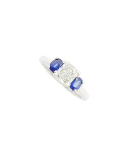 Amalia Diamond & Blue Sapphire Ring