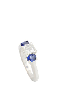 Amalia Diamond & Blue Sapphire Ring