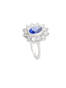 Penelope Diamond & Blue Sapphire Ring