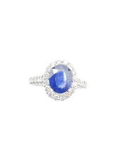 Load image into Gallery viewer, Estelle Diamond &amp; Blue Sapphire Ring