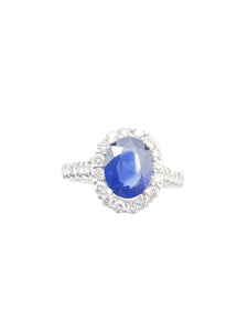 Estelle Diamond & Blue Sapphire Ring