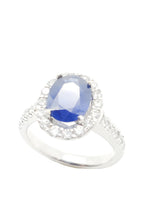 Load image into Gallery viewer, Estelle Diamond &amp; Blue Sapphire Ring