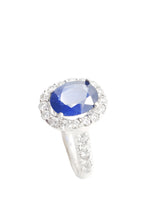 Load image into Gallery viewer, Estelle Diamond &amp; Blue Sapphire Ring