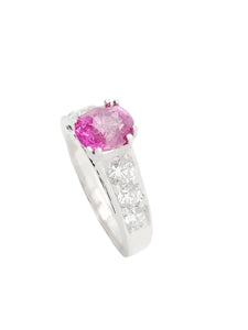 Alice Diamond & Pink Sapphire Ring