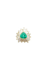 Load image into Gallery viewer, Starburst Fine Emerald &amp; Baguette Diamond Ring