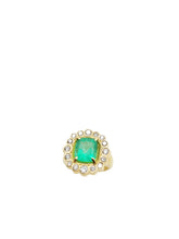 Load image into Gallery viewer, Charmed Emerald &amp; Diamond Cocktail Ring