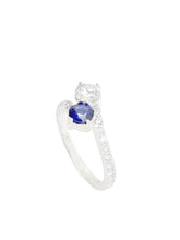 Load image into Gallery viewer, Gemini Diamond &amp; Blue Sapphire Ring