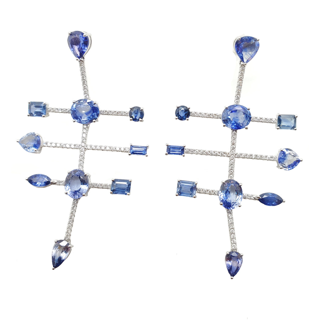 Anne Skylight Sapphire & Diamond Earrings