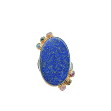 Load image into Gallery viewer, T U N C A Y  Lapis Lazuli &amp; Tourmaline Ring