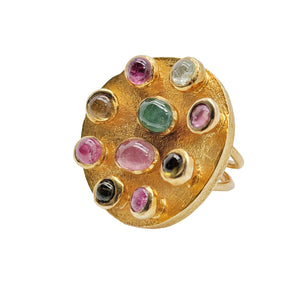 G R U C A N Multi Tourmaline Ring