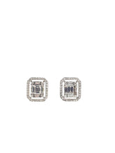 Load image into Gallery viewer, Springfield Diamond Baguette Halo Stud