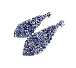 Lady Diana Blue Sapphire Bowtie Earrings