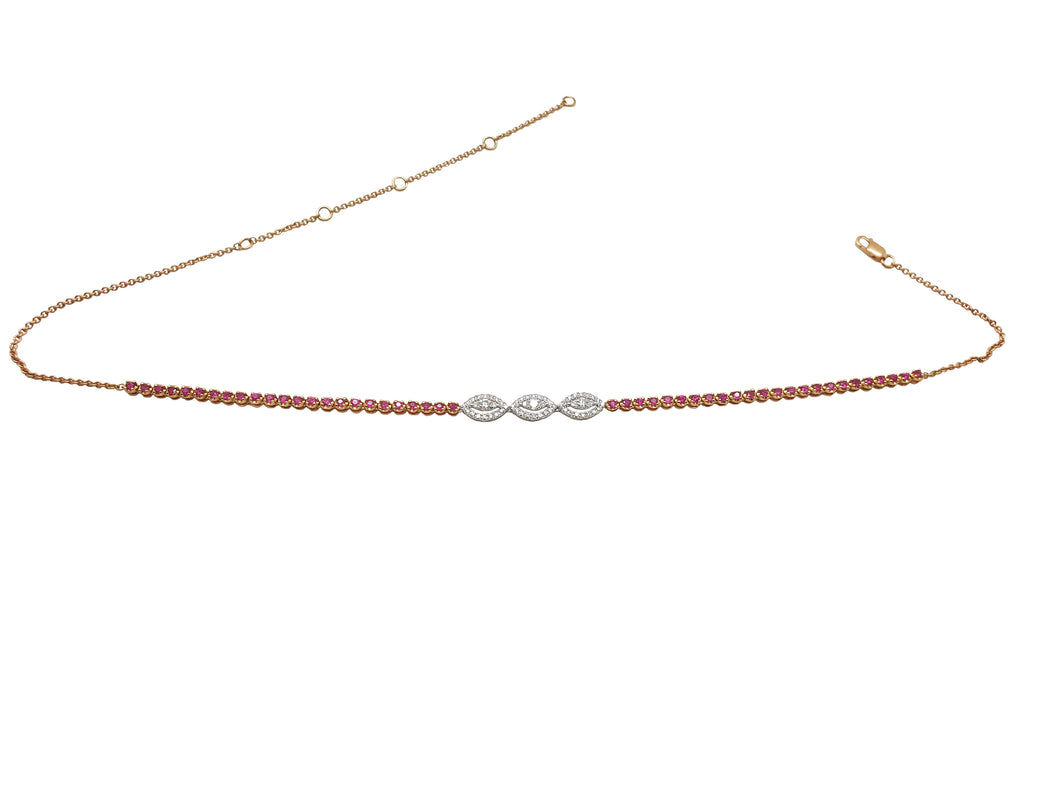 Ayva Ruby & White Diamond Choker