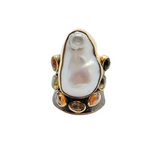 Load image into Gallery viewer, I L K A Y  Pearl &amp; Tourmaline Ring