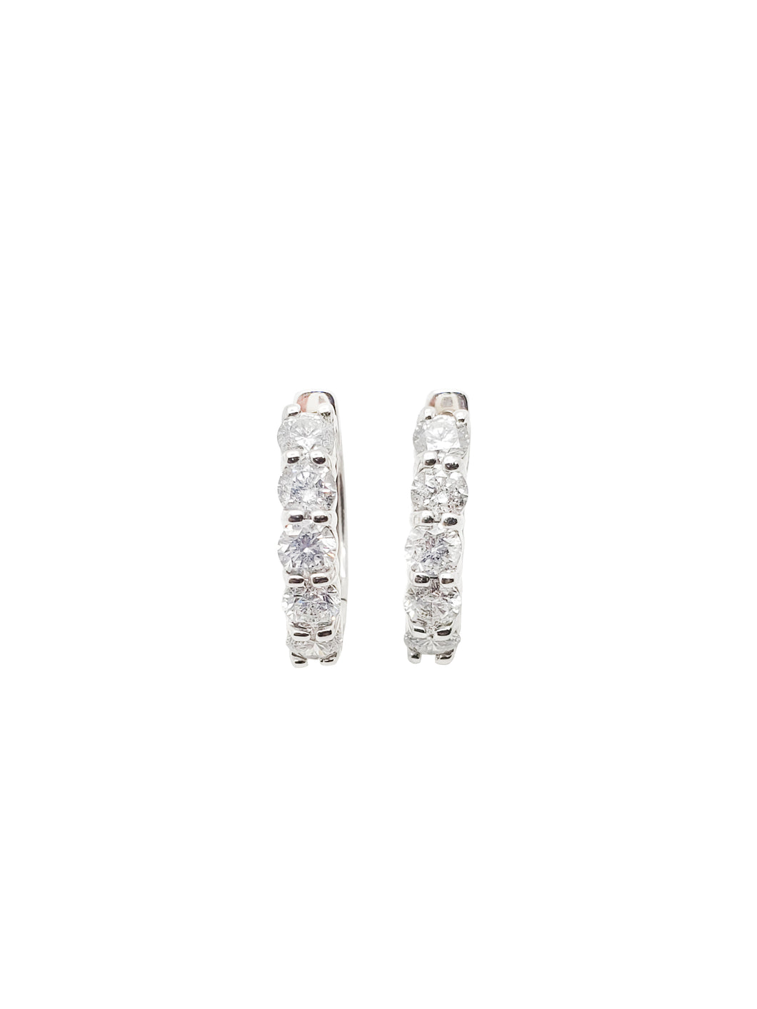 San Diego Diamond Huggie Earrings