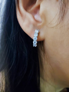 San Diego Diamond Huggie Earrings