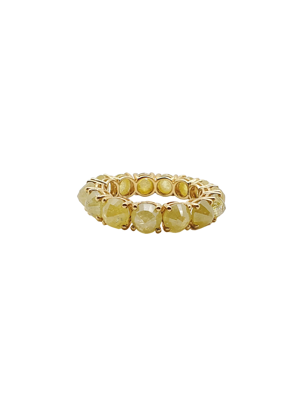 Sunset Yellow Diamond Eternity Band